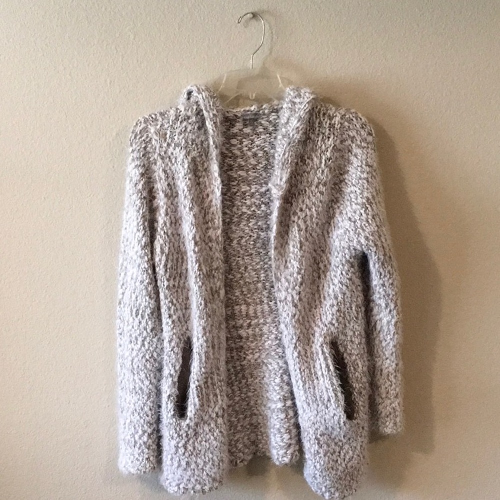 Knit Hooded Cardigan